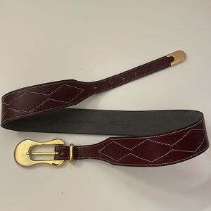 Vintage burgundy/maroon belt